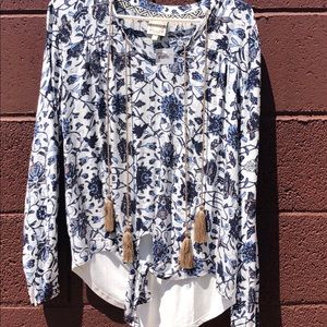 Truself LS boho style top -size M and NWT